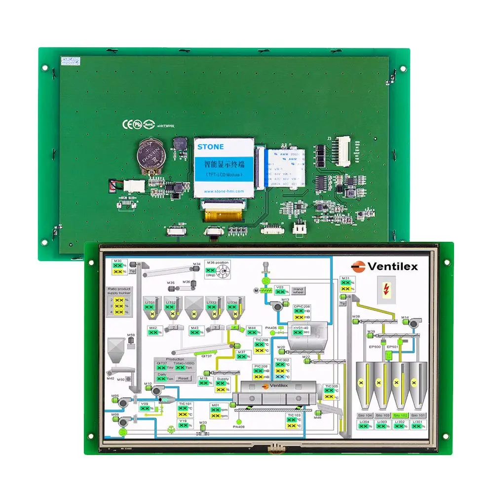 8 Inch Industrial HMI Touch Panel TFT LCD Module with RS232/RS485/TTL and High Resolution of 800*600 for Industrial Use