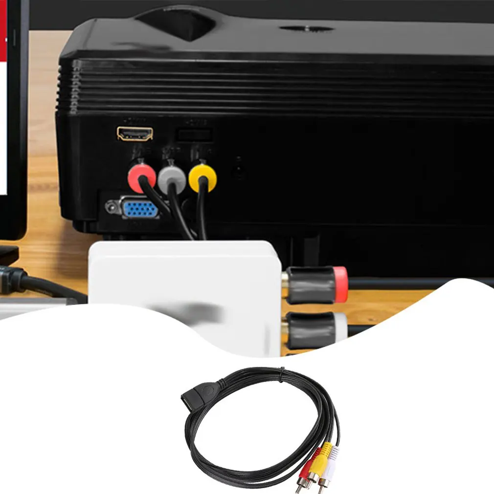 5Ft Usb A Female to3Rca Male Plug Video A/V адаптер для видеокамеры Cable HDTV оптом | Электроника