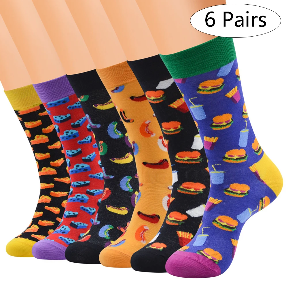 4/5/6Pairs Christmas Gifts Casual Cartoon Cotton Socks Man Women Coral Winter Keep Warm Santa Claus Funny Sock |