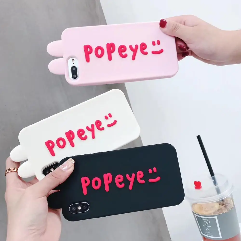 unique cute bunny silicone phone case for iphone12 11 xs max 78plus se2020 xr 6s soft cover skinny capa protection free global shipping