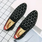 Мужские туфли стразы на плоской подошве, удобные нескользящие лоферы, свадебная модная деловая обувь для офиса, 38-47, новинка 2021