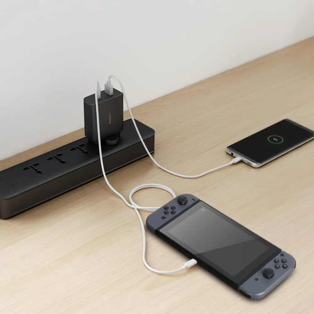 Зарядное устройство AUKEY UK Plug 48 Вт 3 0 мобильный телефон быстрая зарядка настенное