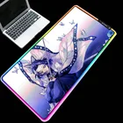 Коврик для мыши Mairuige из серии RGB, коврик для клавиатуры с рисунком Призрака и лезвия из аниме, высококачественный коврик для стола с ярким светильник щением