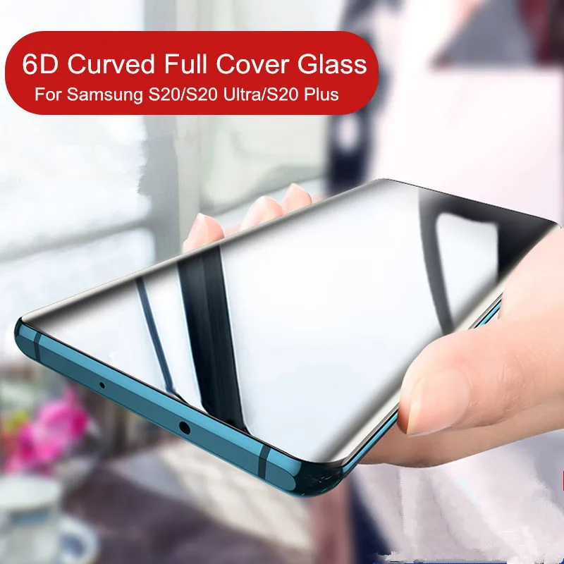 Защитное стекло закаленное 6D для Samsung Galaxy S20 S 20 | Мобильные телефоны и аксессуары