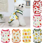 Весенне-летняя безрукавка с принтом авокадо, жилет для домашних питомцев, хлопковая тонкая крутая одежда для щенка Teddy, мягкая искусственная Новинка, рубашки для собак