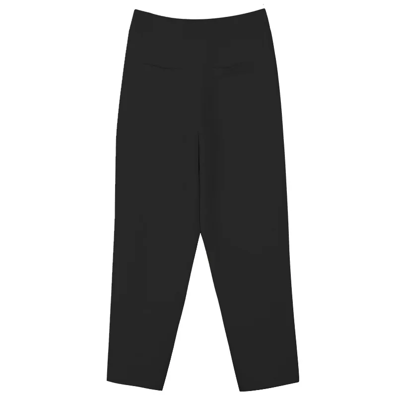 

New winter temperament all-match solid cone type thin waist pants feet Haren knitted pants