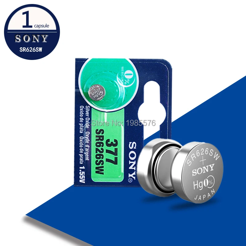 1 шт. оригинальные батарейки для часов SONY AG4 377A 55 LR626 SR626SW SR66 LR66 сделано в