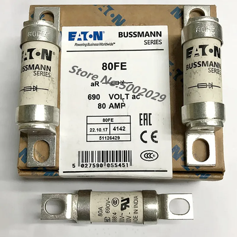 BUSSMANN Предохранитель стеклянный BS88: 4 35FE 35A 40FE 40A 45FE 45A 50FE 50A 63FE 63A 71FE 71A 80FE 80A 90FE 90A 100FE 100A 690V