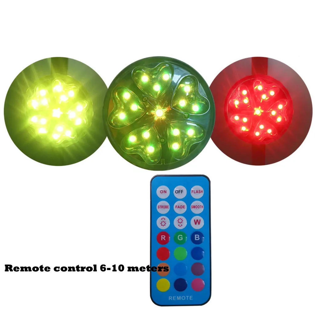 2 шт. светодиодный погружной светильник с дистанционным управлением работающий