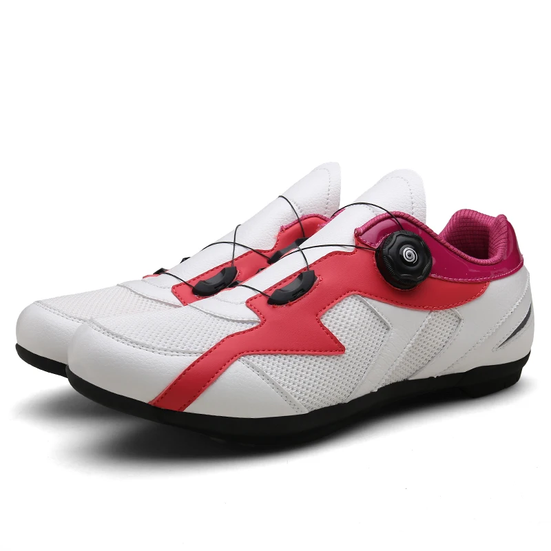 WH RD-BK SOLES Mtb горный велосипед для мужчин и женщин горный велосипед синтетический резиновый дышащий водонепроницаемый с замком велосипедная обувь красный черный белый Повседневная - Цвет: WH RD-BK SOLES