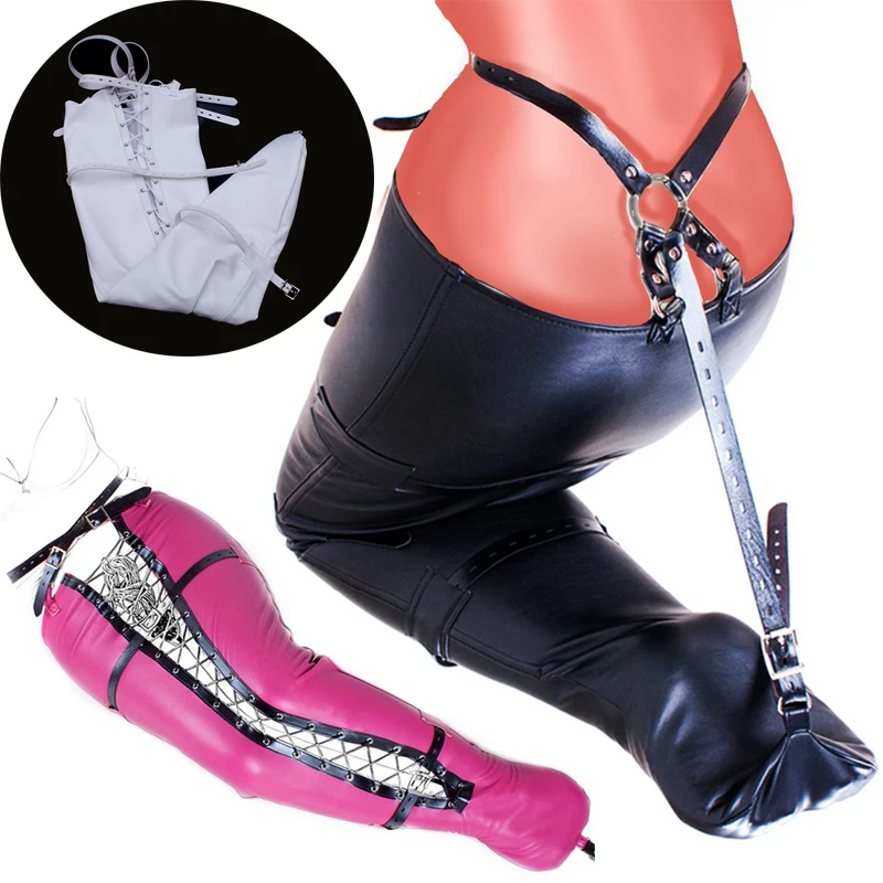 БДСМ Русалка Связывание сумка кожаная прямая куртка связывающий ремень ноги раб