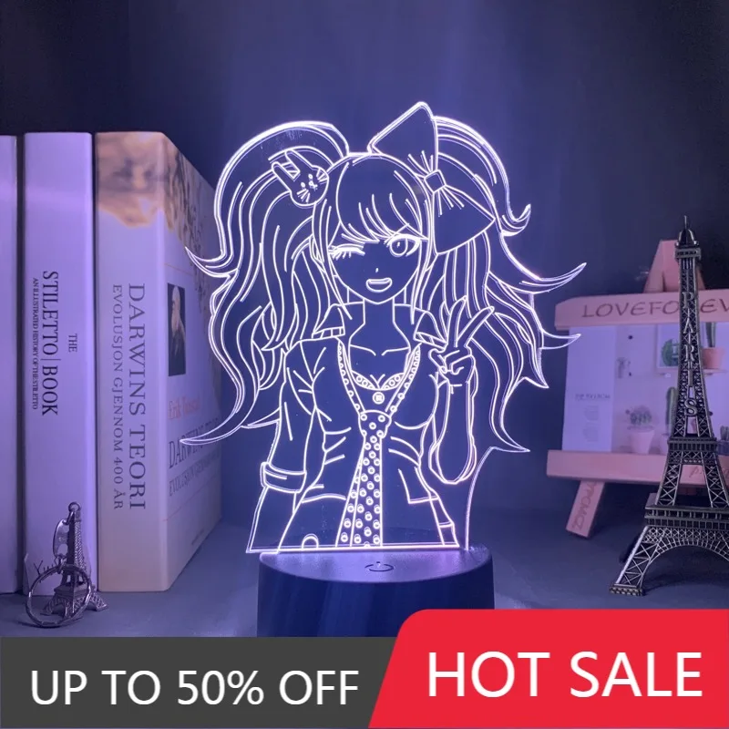 

Danganronpa Junko Enoshima Led Night Light Lamp for Room Decor Kids Child Gift Danganronpa Acrylic Desk Lamp Junko Enoshima