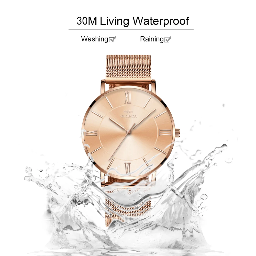 Спортивные женские часы OLMECA Rose Роскошные Брендовые Часы платье Reloj Mujer водонепроницаемые наручные часы