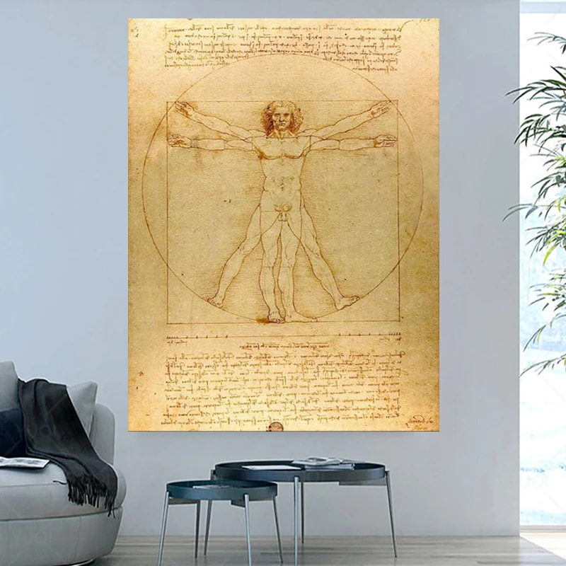 Классическая известная живопись витрууанский человек обучение пропорциям