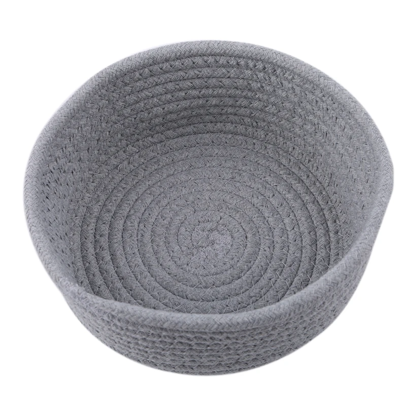 Корзина для журнального столика маленькая круглая прикроватная корзина