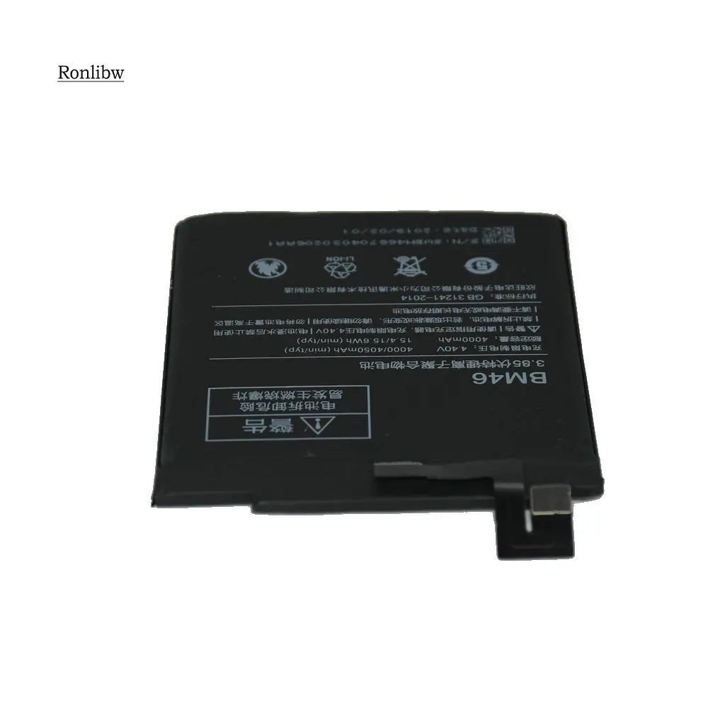 Аккумулятор Ronlibw 4000 мАч/15 4 Вт/ч BM46 / BM 46 мобильный телефон аккумулятор для Xiaomi Redmi