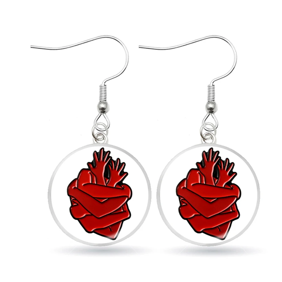 Серьги в форме сердца звездное сердце смелые кошки кровожадные серьги объятий