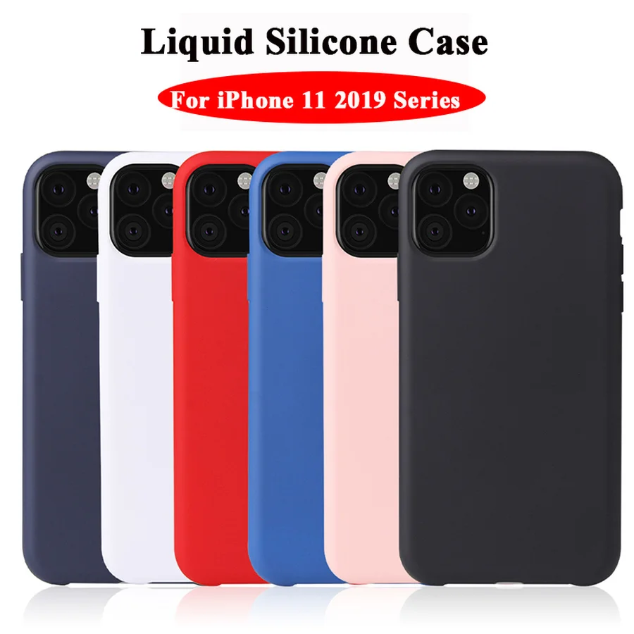 for iPhone 11 Pro XS Max XR X 8 7 6 6s Plus New Official Hard PC + Soft Liquid Silicone Case Back Full Cover Protective |