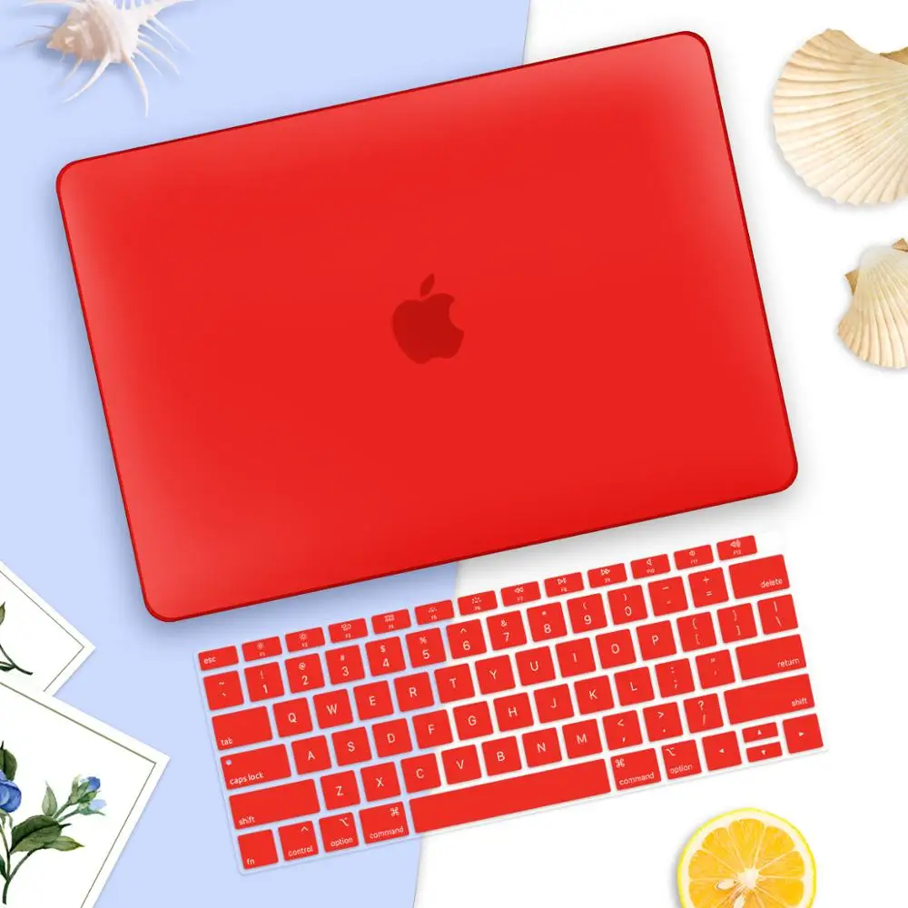Матовый Жесткий чехол для Iphone, для Ipad, для Ipad Mini Air 13 A1932 retina 13 15 A1502 A1398 Pro 13," 15,4" 1" с сенсорной панелью A2159 A1989 A2141 - Цвет: Red