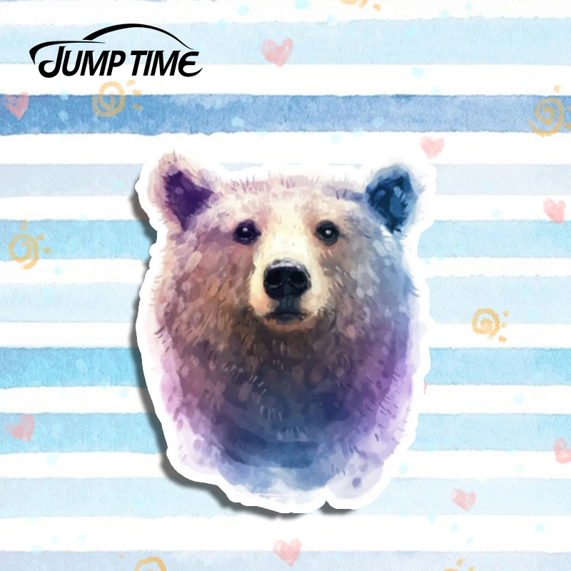 Время скачка 13 см x 10 переводная картинка с изображением коричневого медведя