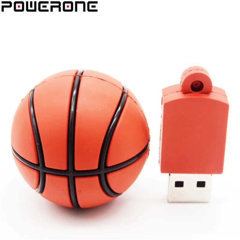 POWERONE спортивный мяч usb флэш накопитель 64 ГБ 16 32 карта памяти Баскетбол Pendrive футбол
