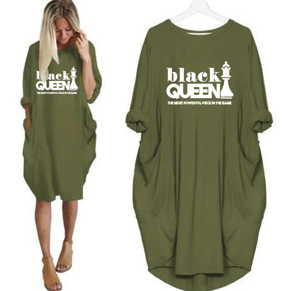 SAGACE Женское зимнее платье с круглым вырезом и длинным рукавом свободное