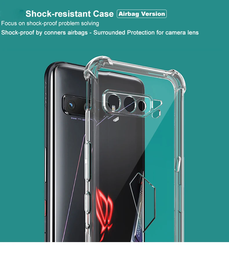 Shockproof Case Asus ROG Phone 5 6 Pro 3 2 ZS661KS ZS660KL Zenfone 9 8 Flip 7 Pro ZS671KL ZS670KL 6 Z ZS630KL Case TPU Cover