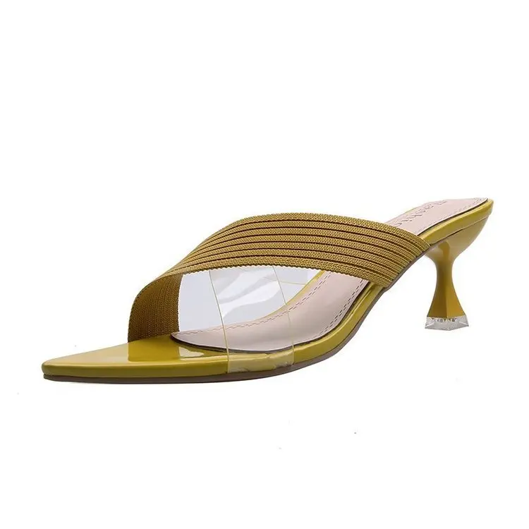 

Shoes Woman's Slippers Pointed Toe Luxury Slides Rubber Flip Flops Med 2021 Designer Hawaiian Basic TPR PU Rome PVC Fabric Hoof