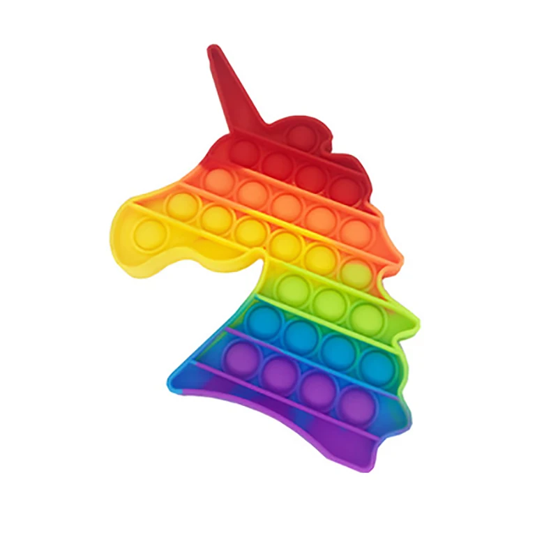 

Rainbow Fidget Toys Push Pop Bubble Reliver Stress Sensory Toys Decompression Gifts For Children Push Fidget Autism Juguetes