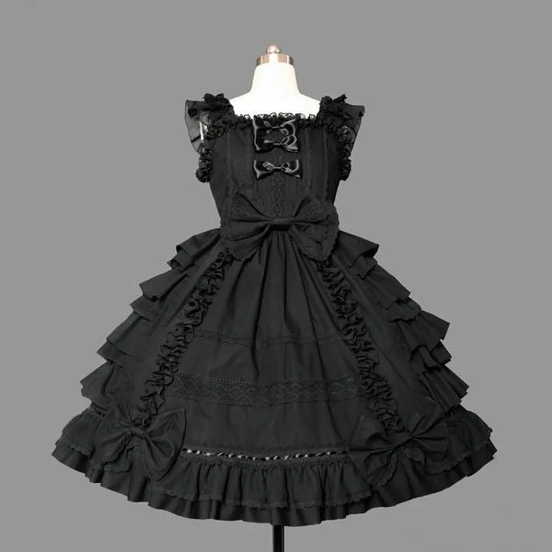 

Sweet Lolita Dress Women Girl Princess Sleeveless Skirt Lace Lady Tea Party Dresses Female Cosplay Costume Japanese New Arrival