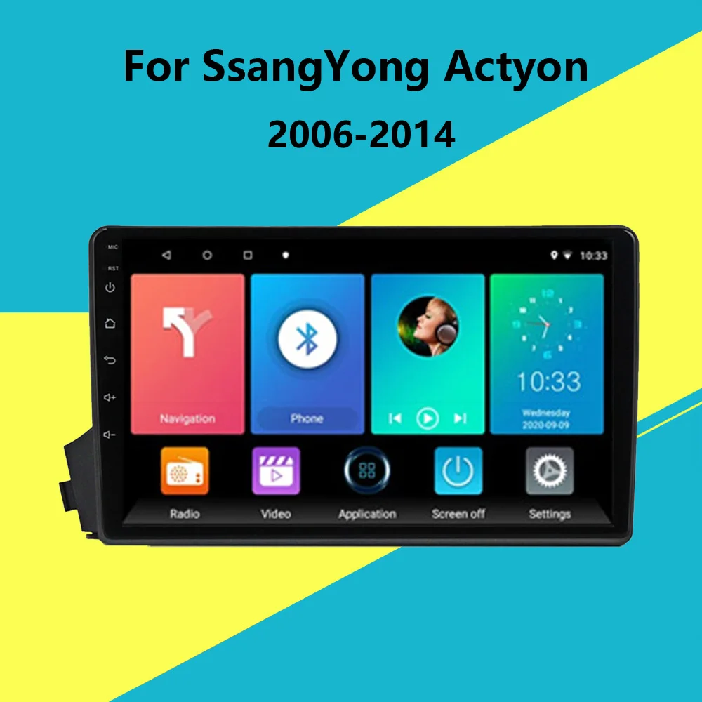 

For SsangYong Actyon 2006-2014 9 inch Android 2 Din Car Multimedia Player Navigation GPS WIFI Radio Head Unit With Frame