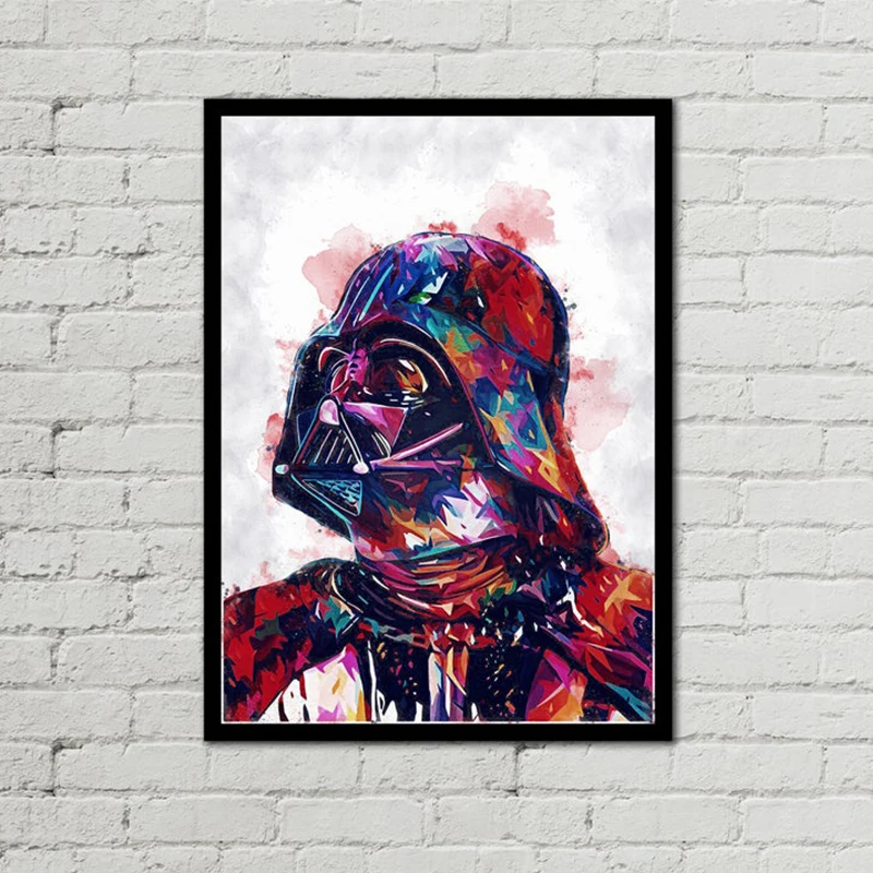 Холщовые постеры из Звездных Войн картина с Дартом Вейдером Йодой настенная