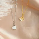 Ожерелье серебряного цвета в виде ракушки с сердечками, деликатная цепочка до ключиц, Очаровательное ожерелье для женщин и девушек, подарок, оптовая продажа