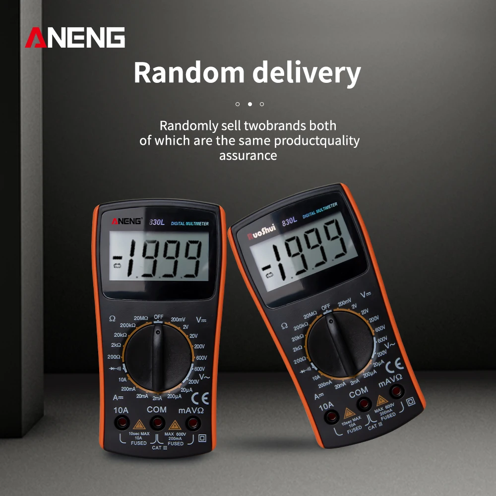ANENG 830L мини пальмовый Цифровой мультиметр 2000 Counsts ручной диапазон сопротивления