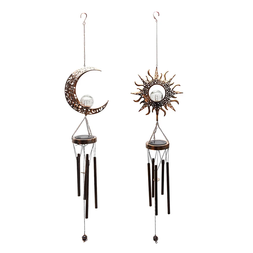 

Memorial Outdoor Garden Patio Modern Lawn LED Light Gifts Iron Corridor Yard Window Home Decoration Hanging Solar Wind Chimes