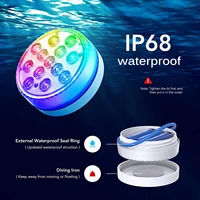 remote control battery powered submersible led light rgb pool light 16 light color adjustable pond light for aquariums fish tank