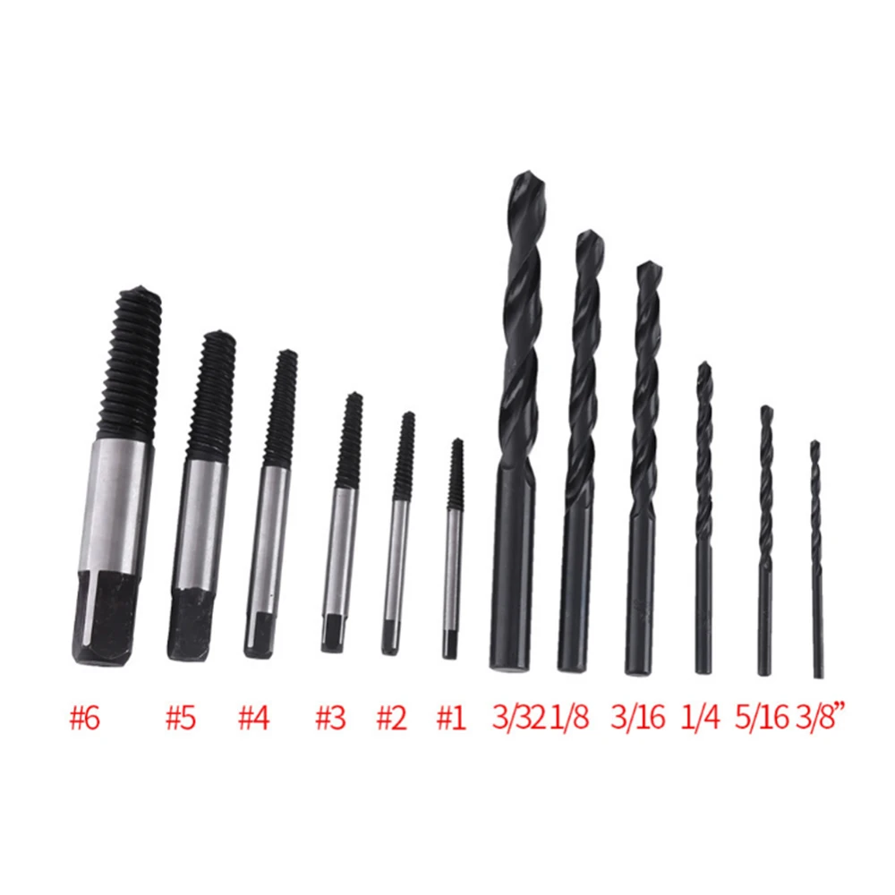 Набор экстракторов винтов комплект из 12 насадок для удаления сломанных