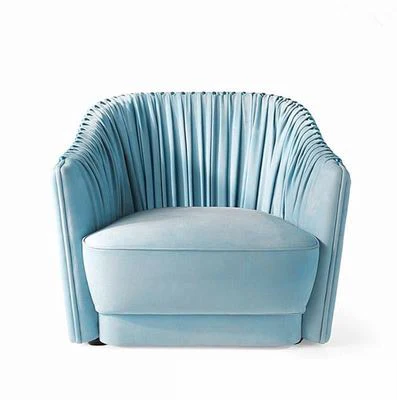 

Nordic luxury design metal velvet delicate chair with backrest leisure lounge stool for living room apartment