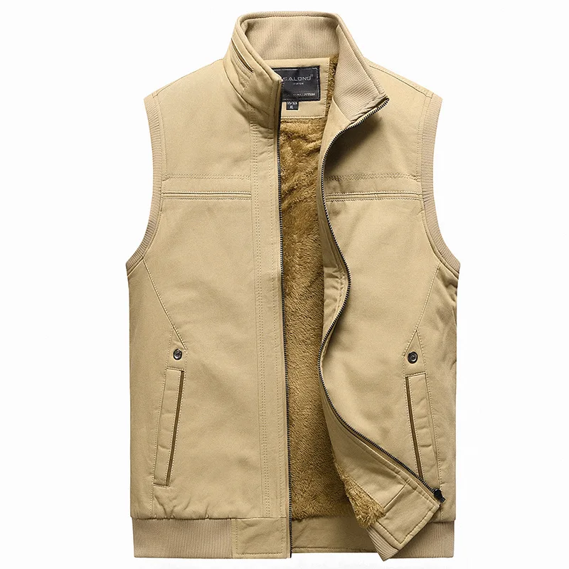 

Men's Classic Plus Velvet Vest Casual Warm Middle-aged Thick Cotton