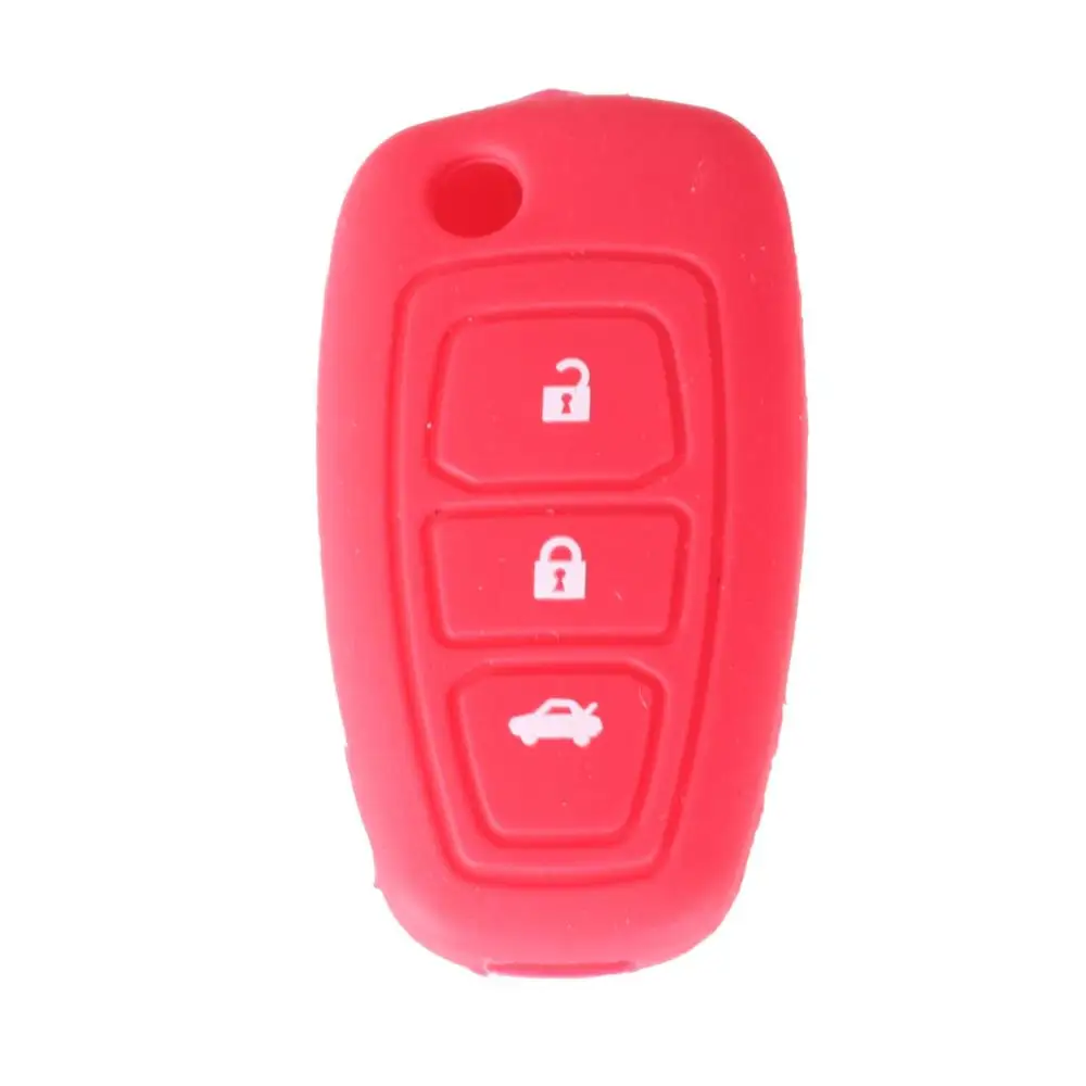 Раскладной чехол KEYYOU для ключей силиконовый Ford Focus Fiesta 2013 Fob 3 кнопки|folding key case|ford