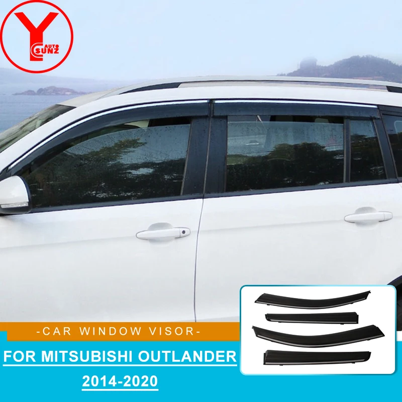 

ABS Side Window Deflector Sun Weathershields Window Visor For Mitsubishi Outlander 2014 2015 2016 2017 2018 2019 2020 YCSUNZ