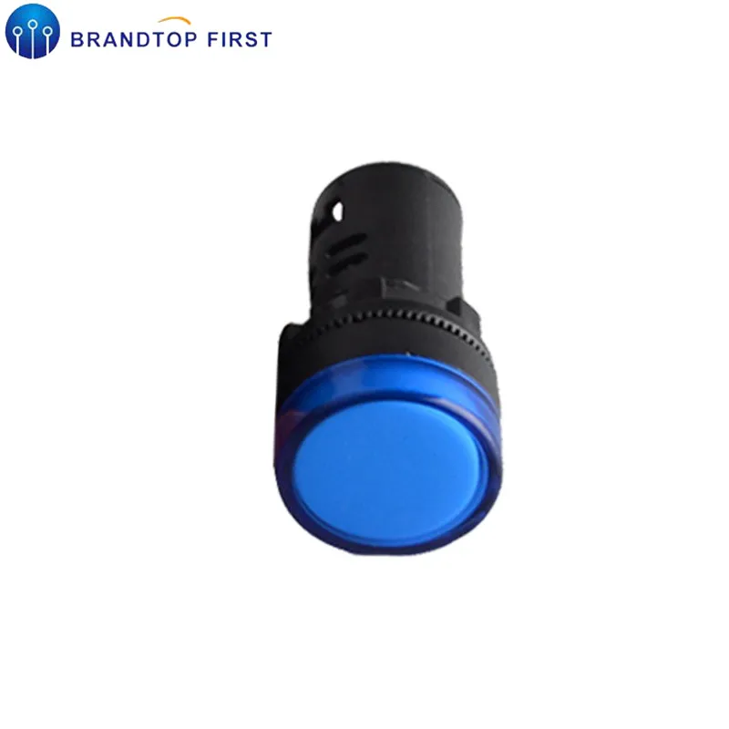 220v blue 22mm 22 мм Индикатор AD16-22DS 6,3 в 12 В 24 В 220 В светодиодный сигнальный фонарь красный/зеленый/Huang/синий/белый индикатор - Цвет: 220v blue 22mm