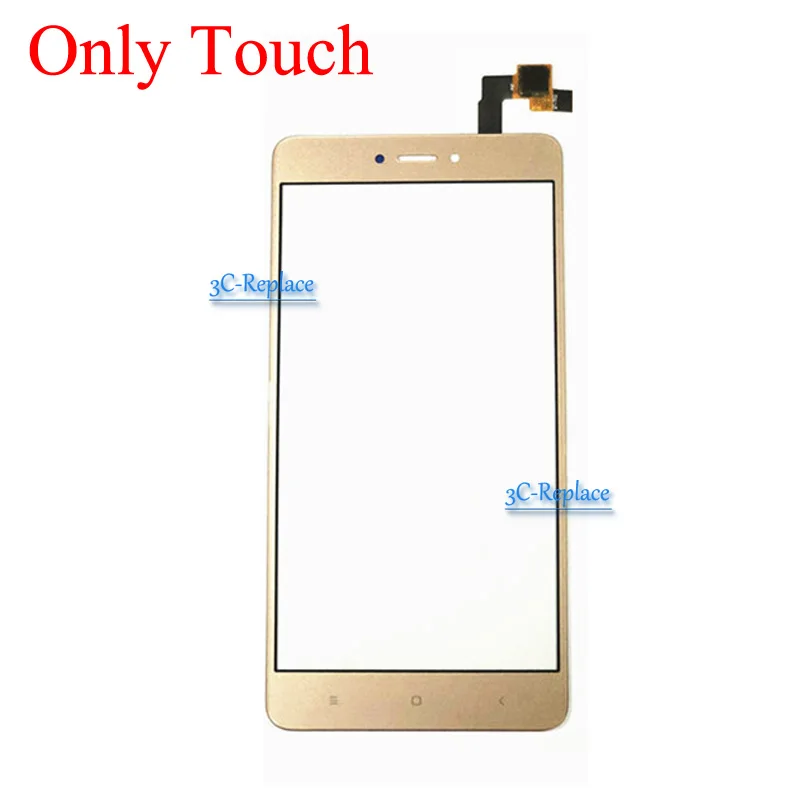Gold Only Touch Для Xiaomi redmi note 4X note 4 глобальная версия Qualcomm Snapdragon 625 3 ГБ 32 ГБ ЖК-дисплей сенсорный экран дигитайзер/с рамкой - Цвет: Gold Only Touch