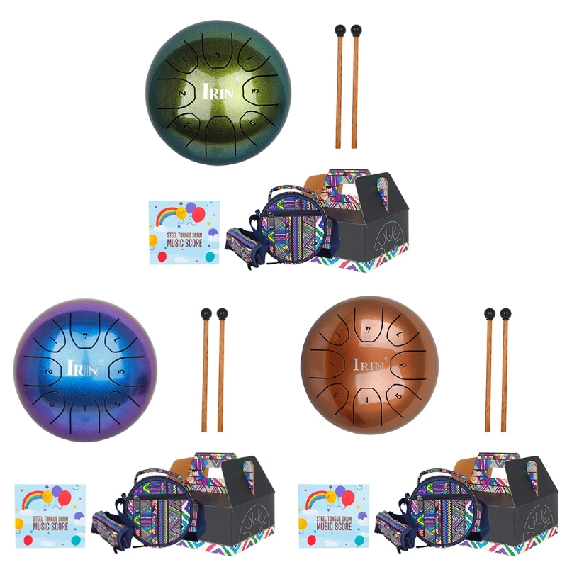 

5.5 Inch Drum Percussion Instrument Hand Pan Drum with Drum Mallets Carry Bag