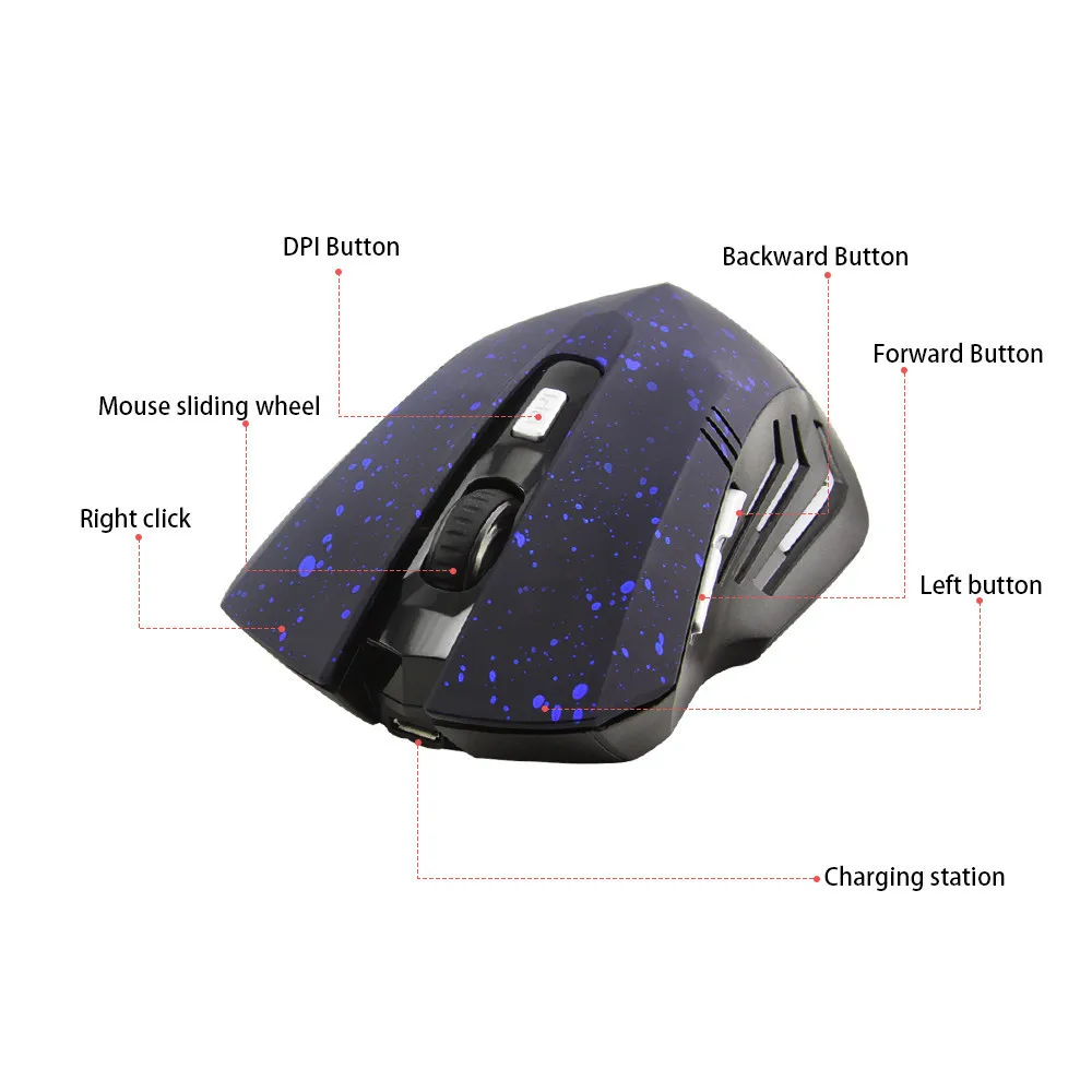 Беспроводная Bluetooth мышь CHYI перезаряжаемая эргономичная Бесшумная 1600DPI