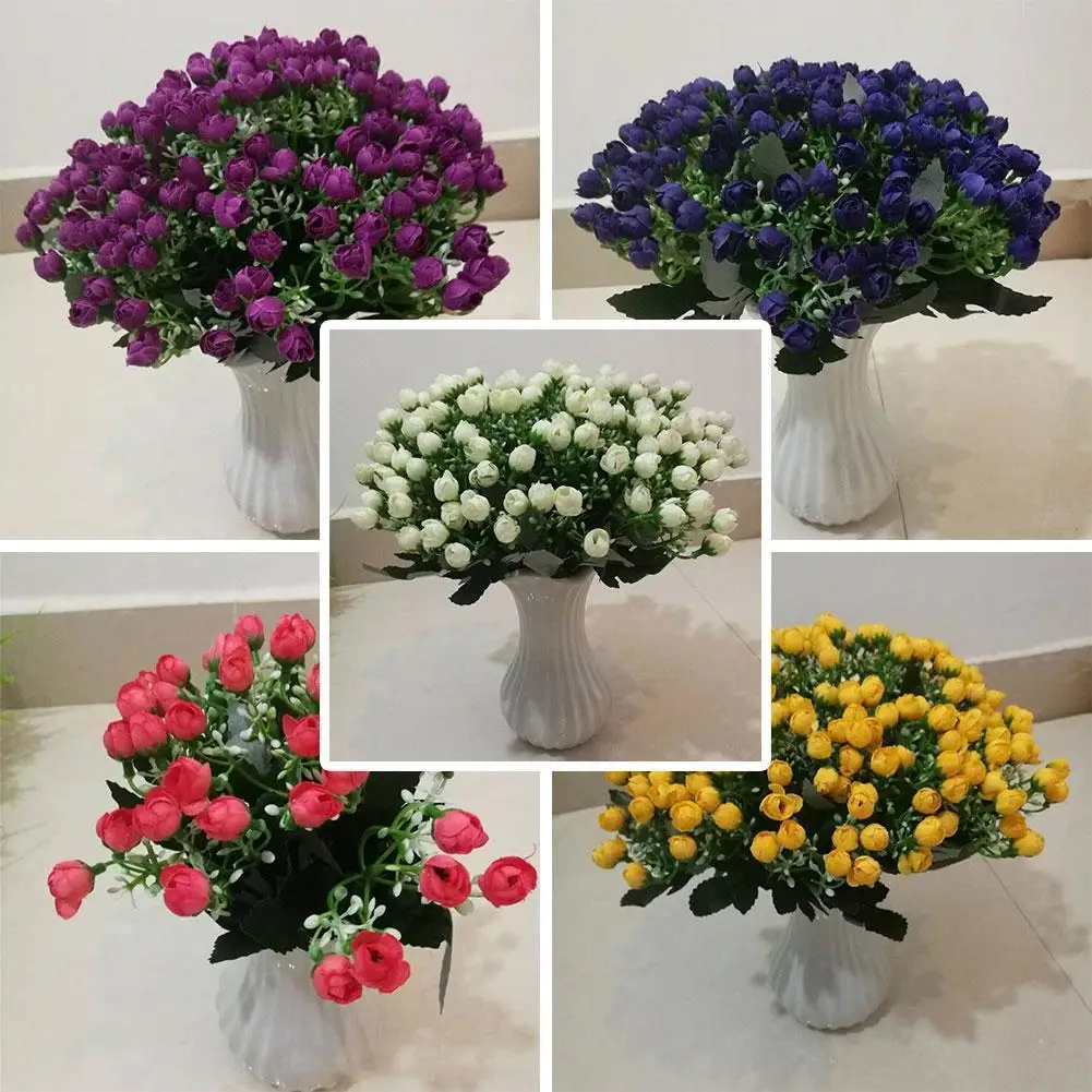 

1 Bunch Of 36 Flowers Simulation Rose Bouquet Artificial Decorative Flower DIY Wedding Flower Bouquet Home Room Table Decoration