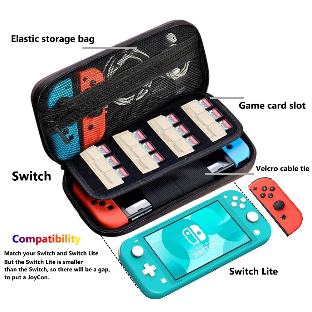 Чехол для игровой консоли Nintendo Switch жесткий водонепроницаемый | Электроника