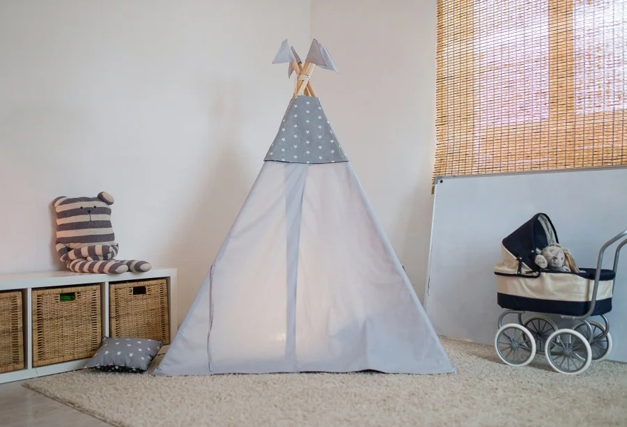 NBK09315 Laeacco серый шик на стену Wigwam Детские игрушки подушка вечерние Портретные комнаты фото фон фотографические фоны для фотостудии - Цвет: NBK09315