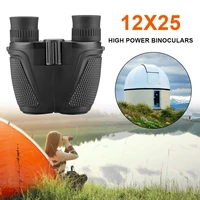 12x25 powerful binoculars professional hd pocket waterproof mini telescope optical bak4 prism for hunting bird watching camping