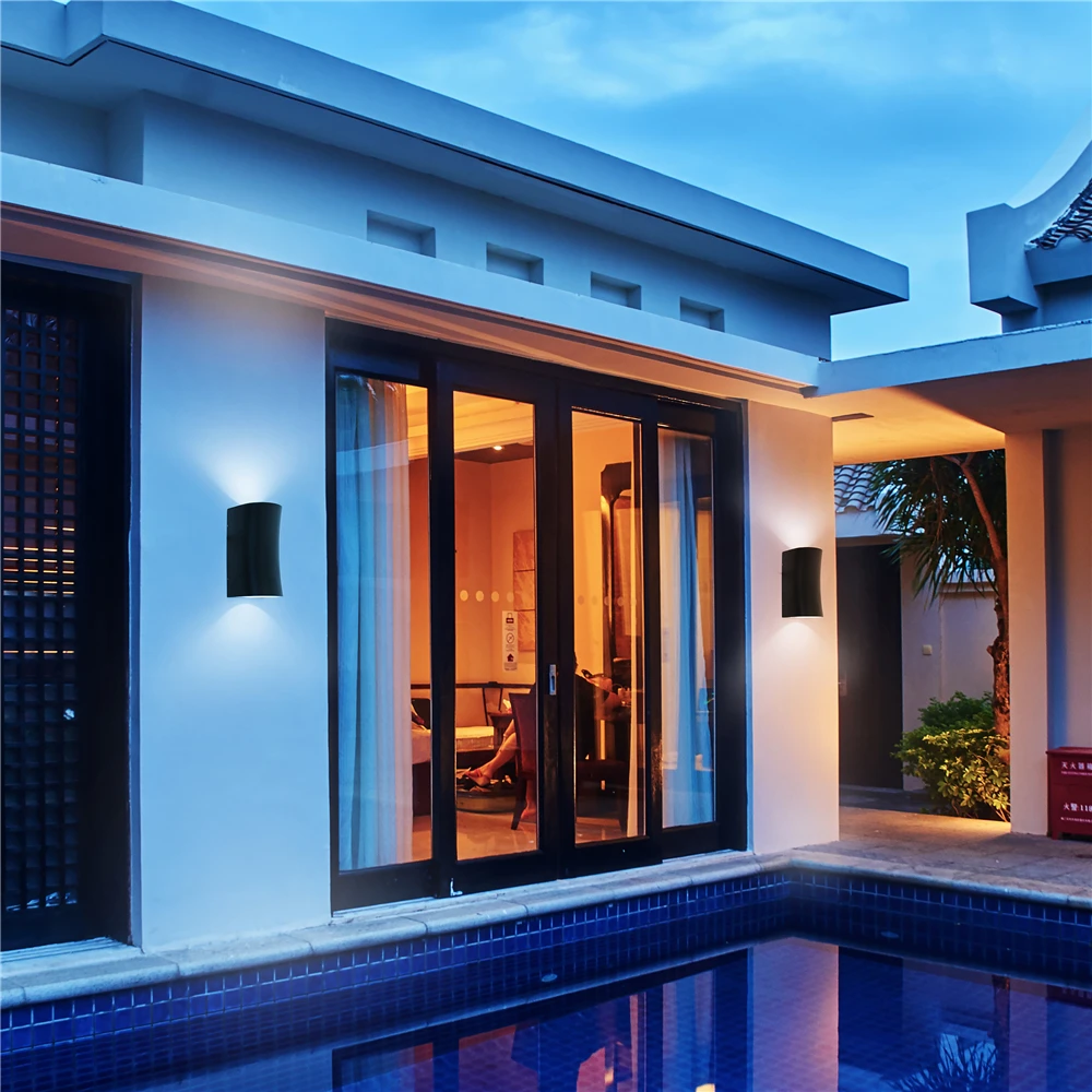 Настенные светильники в стиле арт деко Черные Водонепроницаемые уличные